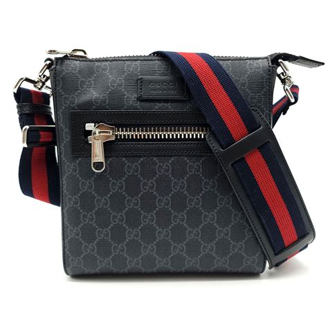 сумка мессенджер gucci|Gucci Black small messenger bag .